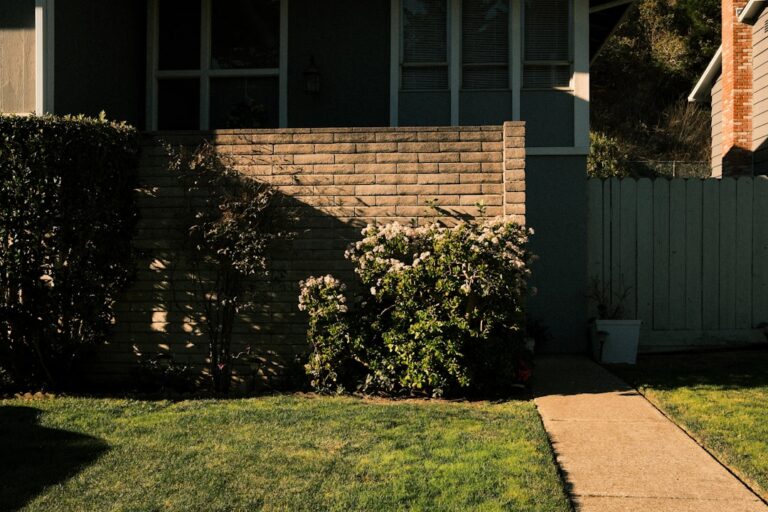 Suburban home with a walkway and green lawn representing short sale home buying in Omaha