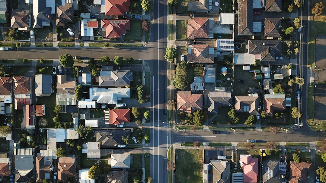 Aerial residential neighborhood illustrating changing housing inventory